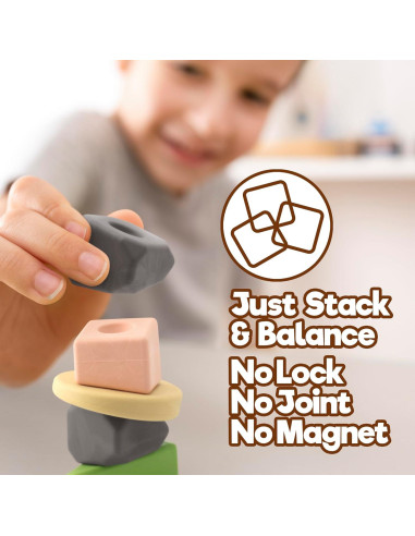 Juguetes Taksa Montessori 216 Pcs Bloques Apilables 3+ Años