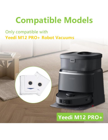 Paquete de 12 bolsas de repuesto BUXEBUX para Yeedi M12 PRO+