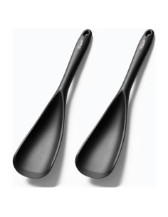 Cuchara Espátula de Silicona XiaoZu 32 cm 2 Pzs Negra