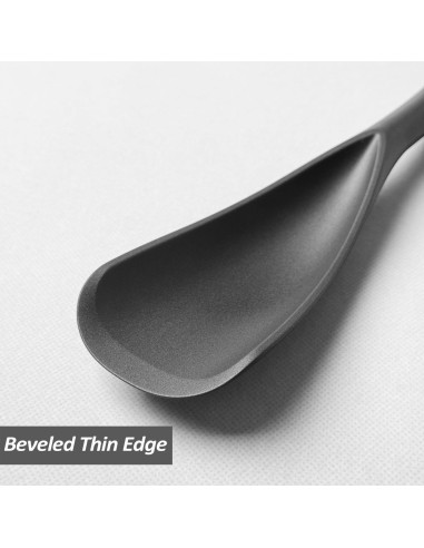 Cuchara Espátula de Silicona XiaoZu 32 cm 2 Pzs Negra