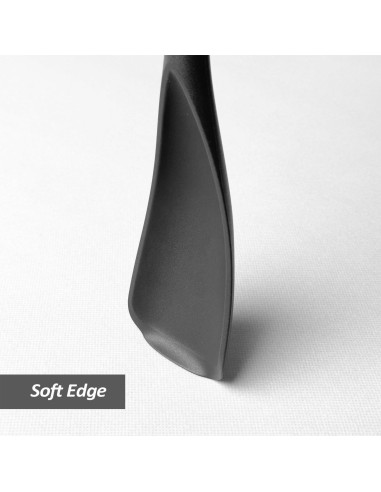 Cuchara Espátula de Silicona XiaoZu 32 cm 2 Pzs Negra