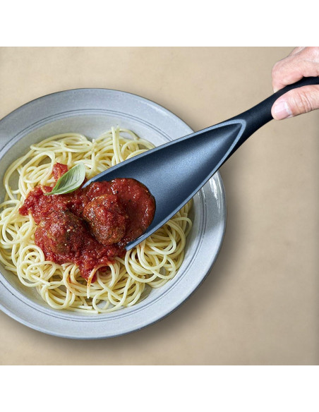 Cuchara Espátula de Silicona XiaoZu 32 cm 2 Pzs Negra