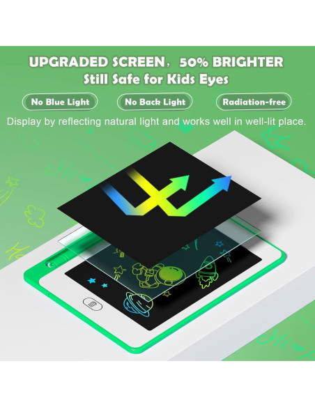Paquete de 12 Tablets de Escritura LCD OMXDG 6.5" Coloridas