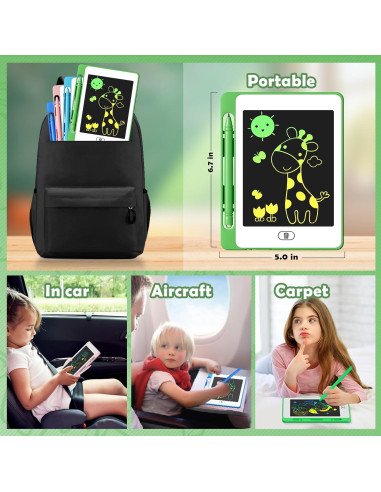 Paquete de 12 Tablets de Escritura LCD OMXDG 6.5" Coloridas