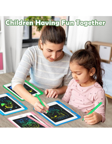 Paquete de 12 Tablets de Escritura LCD OMXDG 6.5" Coloridas