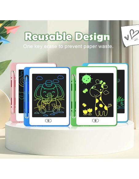 Paquete de 12 Tablets de Escritura LCD OMXDG 6.5" Coloridas