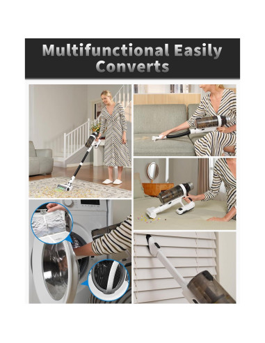 Aspiradora Inalámbrica NuYupo DHC200 550W 110 Min Carga Rápida