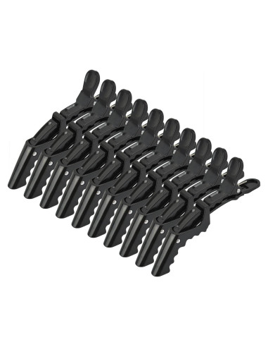 10 Clips de Cabello de Cocodrilo Negros BIYOUTE - 11.43 cm