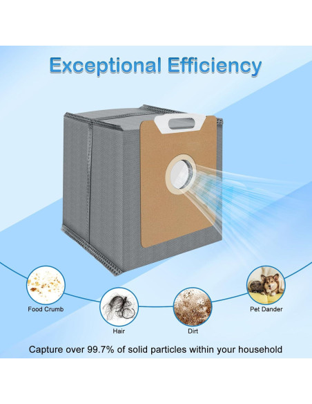 10 Bolsas de Polvo HEPA Opprglow para Eufy G35+, G40+, G40 Hybrid+