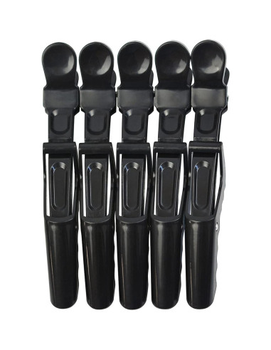 10 Clips de Cabello de Cocodrilo Negros BIYOUTE - 11.43 cm