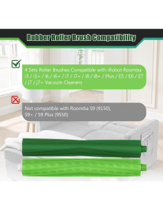 4 Cepillos de Reemplazo Soniicmomo para iRobot Roomba i/j/e 2