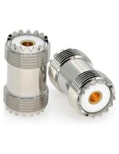 Adaptador Coaxial UHF PL259 Femenino a Femenino 2PCS Ahoaepy