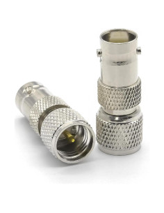 Adaptador BNC hembra a Mini UHF SO239 macho Ahoaepy 2PCS