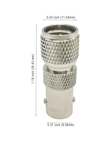 Adaptador BNC hembra a Mini UHF SO239 macho Ahoaepy 2PCS