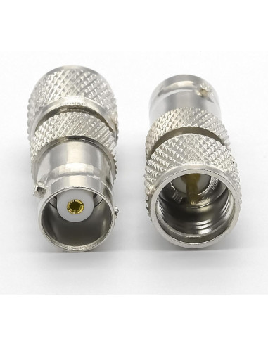 Adaptador BNC hembra a Mini UHF SO239 macho Ahoaepy 2PCS