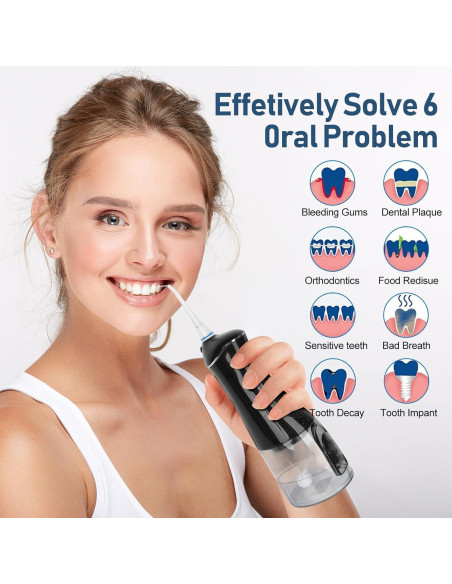Irrigador Oral Inalámbrico Grinest FL-V35 4 Modos IPX7 320ml