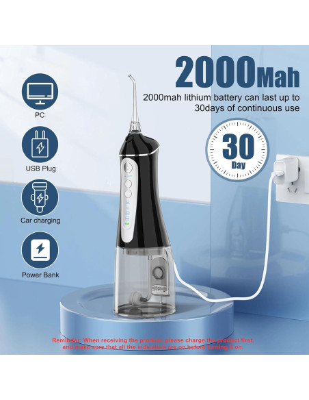 Irrigador Oral Inalámbrico Grinest FL-V35 4 Modos IPX7 320ml