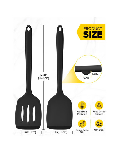 Juego de 2 Espátulas de Silicona BUNDLEPRO Antiadherentes
