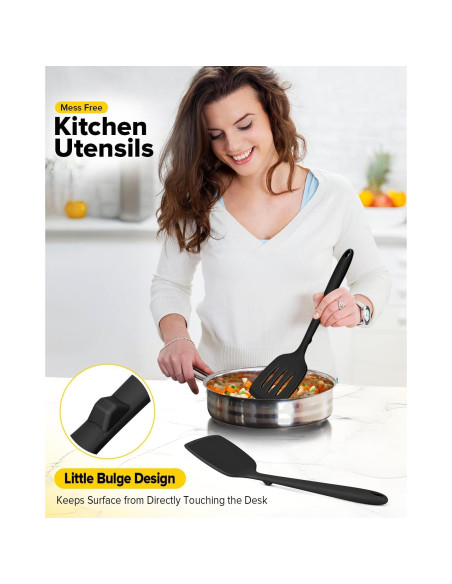 Juego de 2 Espátulas de Silicona BUNDLEPRO Antiadherentes