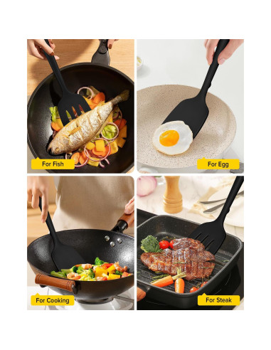 Juego de 2 Espátulas de Silicona BUNDLEPRO Antiadherentes