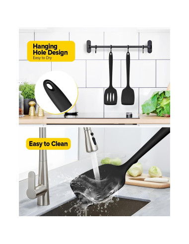 Juego de 2 Espátulas de Silicona BUNDLEPRO Antiadherentes