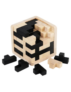 Rompecabezas de Madera 3D AHYUAN en Forma de T - Juguete Educativo