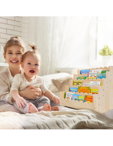 Estante de Libros Infantil ElasignShopo 5 Niveles Madera 42.9x29x39.9 cm