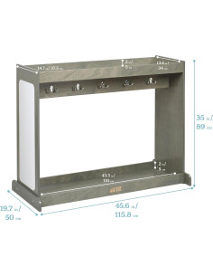 Isla de Disfraces ECR4Kids Lavado Gris 115.8x50x88.9 cm 2