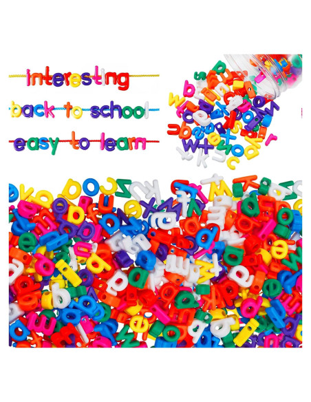 Wesiti 408 Piezas Letras de Enhebrado para Niños - Juguete Educativo