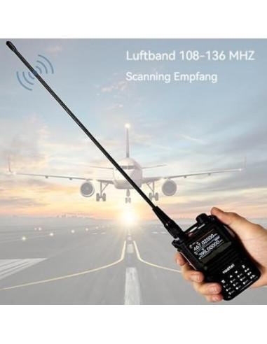 Antena de Aviación Radtel 108-136Mhz SMA Femenino 35cm