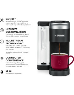 Cafetera Keurig K-Supreme SMART, 3.64kg, Negro, MultiStream 2