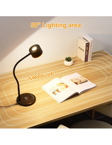 Lámpara de Escritorio LED LiFMIRA con Cargador Inalámbrico 12W