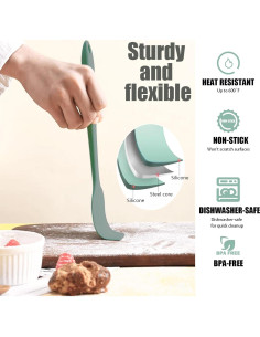 Set de 4 Espátulas de Silicona TOTDTDA Verde Antiadherente 2