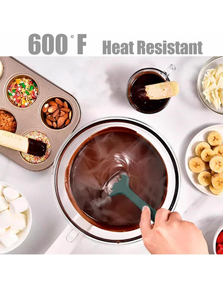 Set de 4 Espátulas de Silicona TOTDTDA Verde Antiadherente