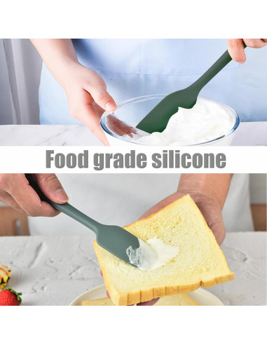 Set de 4 Espátulas de Silicona TOTDTDA Verde Antiadherente
