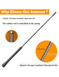 Antena de 40.6 cm para Ford Transit Connect 2010-2024 2