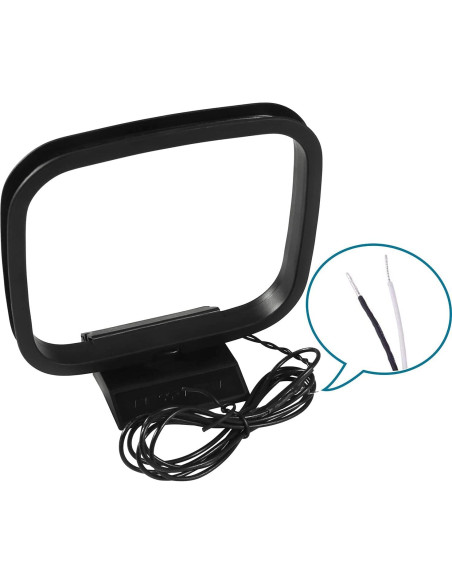 Antena FM Coaxial AEDIKO 75 Ohm 150 cm + Antena AM Loop