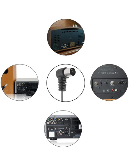 Antena FM Coaxial AEDIKO 75 Ohm 150 cm + Antena AM Loop