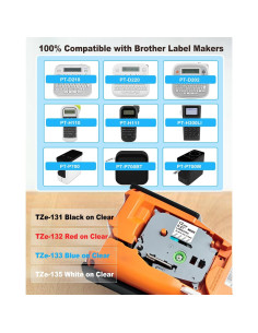 Cinta de Etiqueta Laminada NodiSem 12mm Transparente 4Pack 2