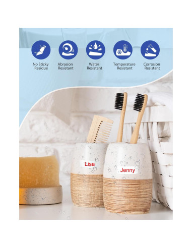 Cinta de Etiqueta 12mm VEQWC TZe-232 Roja sobre Blanca