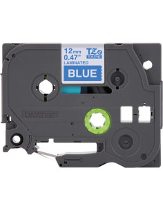 Cinta de Etiqueta Brother P-Touch TZe535 Blanca Azul 12mm x 8m 2