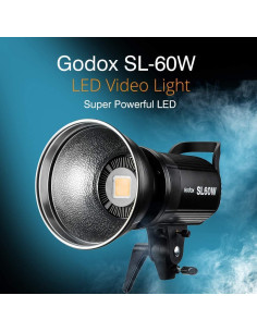 Godox SL-60W Luz LED Continua 60W 5600K con Softbox 80x80cm 2