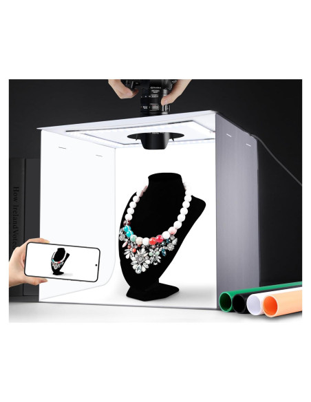 Estudio Fotográfico Portátil DIYLooks 30.48cm con 144 LEDs