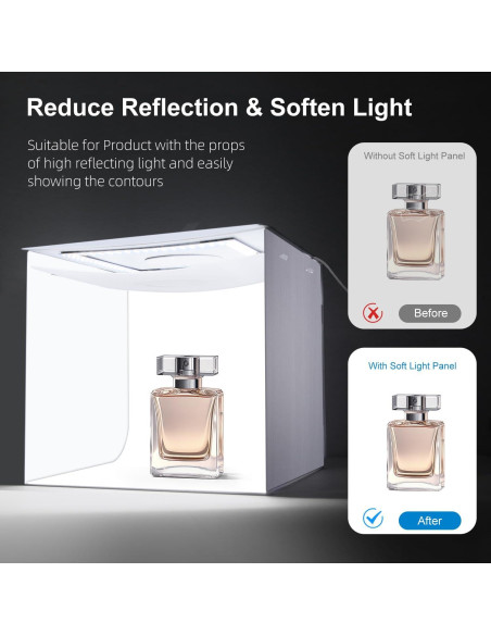 Estudio Fotográfico Portátil DIYLooks 30.48cm con 144 LEDs