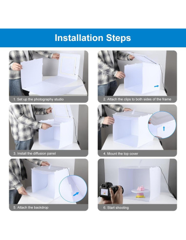 Estudio Fotográfico Portátil DIYLooks 30.48cm con 144 LEDs