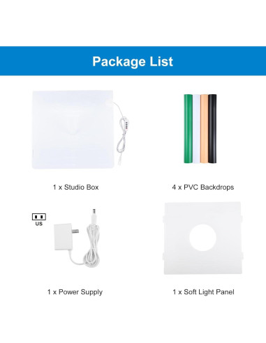 Estudio Fotográfico Portátil DIYLooks 30.48cm con 144 LEDs