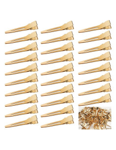 Clips de Rizo Dorados Qearl 120 PCS 4.6 cm Metálicos
