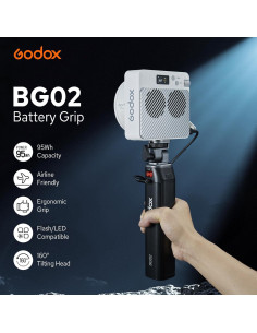 Empuñadura de Batería Godox BG02 6600mAh para Flash AD200 2
