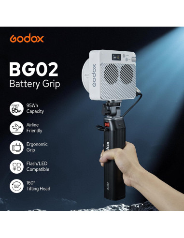 Empuñadura de Batería Godox BG02 6600mAh para Flash AD200
