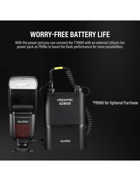 Flash Godox TT685II-N TTL 2.4GHz GN60 para Cámaras Nikon